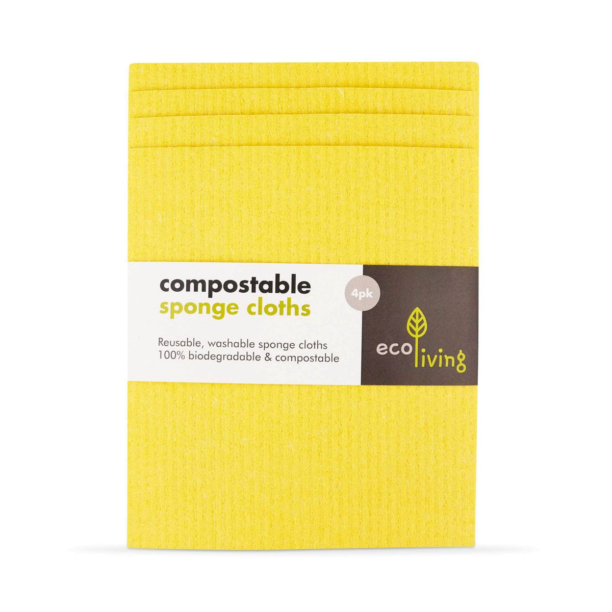 Reusable and Washable Compostable Sponge Cloths - 4 Pack - EcoVibe – Faerly