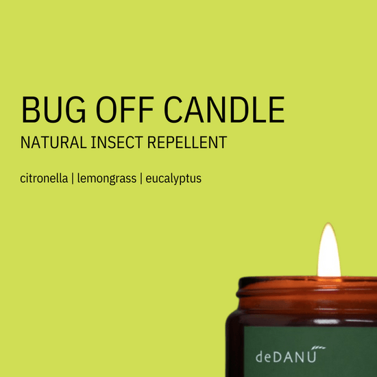 deDANU Candles Bug Off Natural Insect Repellent Candle 230g - Citronella, Eucalyptus & Lemongrass - deDANÚ