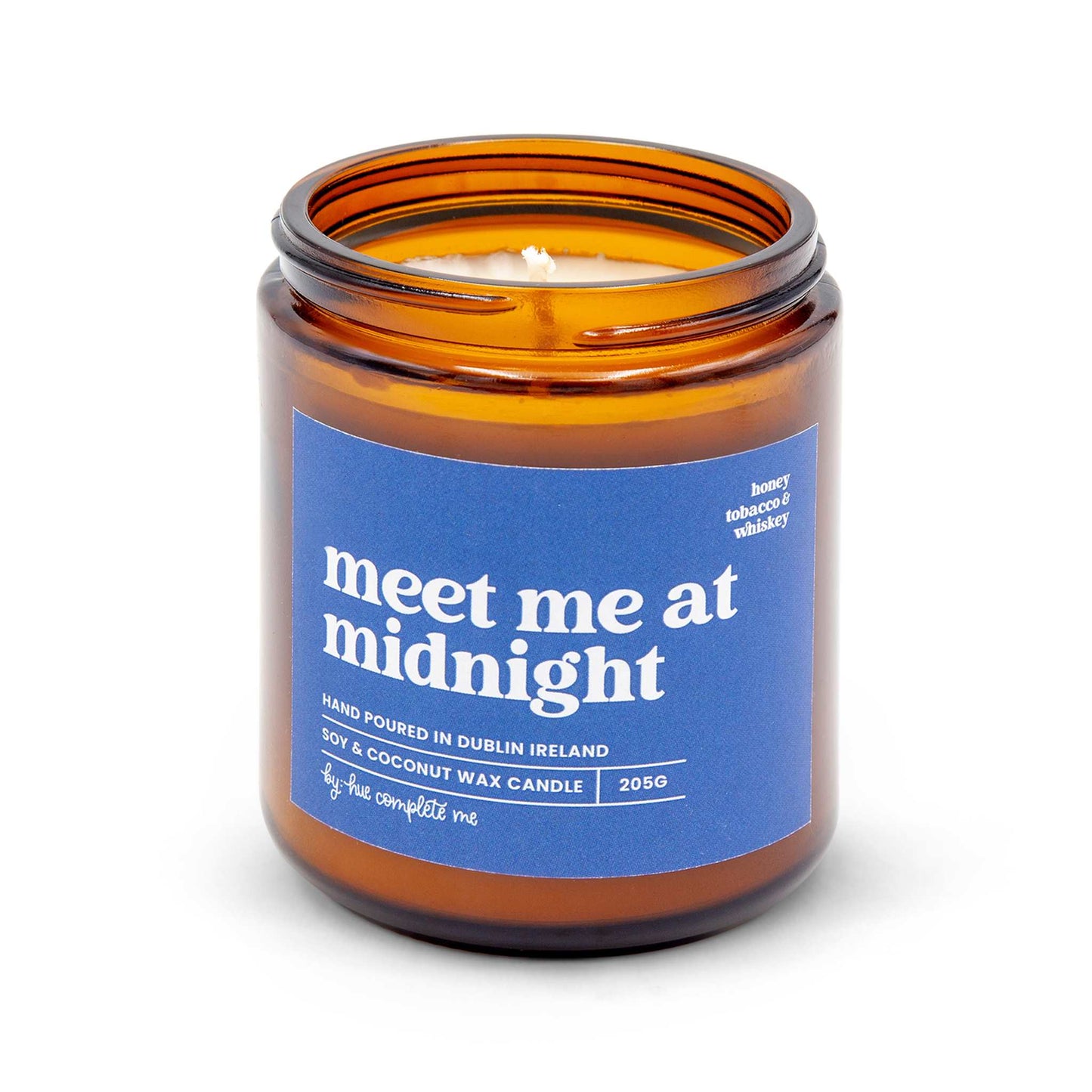 Hue Complete Me Candles Meet Me at Midnight Candle - Honey, Tobacco & Whiskey - 205g/45 Hours- Hue Complete Me