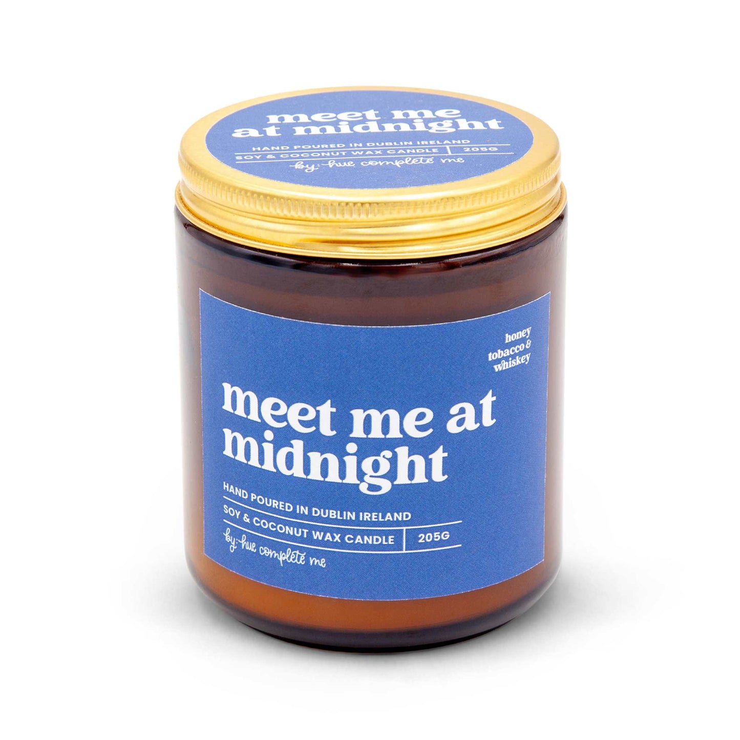 Hue Complete Me Candles Meet Me at Midnight Candle - Honey, Tobacco & Whiskey - 205g/45 Hours- Hue Complete Me