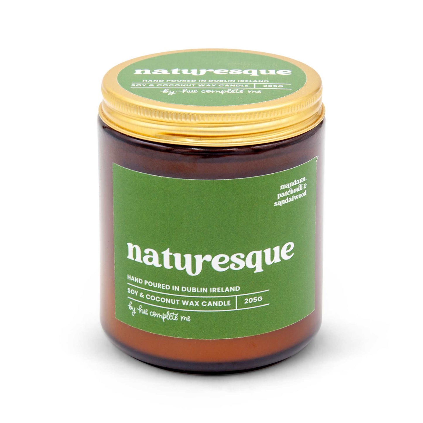 Hue Complete Me Candles Naturesque Candle - Mandarin, Patchouli & Sandalwood - 205g/45 Hours- Hue Complete Me