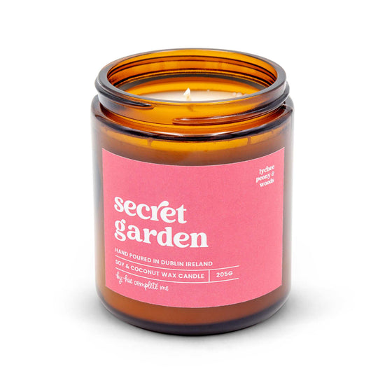 Hue Complete Me Candles Secret Garden Candle - Lychee, Peony & Woods - 205g/45 Hours- Hue Complete Me