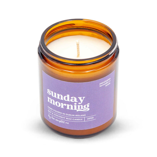 Hue Complete Me Candles Sunday Morning Candle - Lavender, Eucalyptus & Musk- 205g/45 Hours- Hue Complete Me