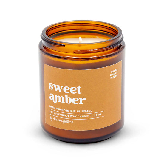 Hue Complete Me Candles Sweet Amber Candle - Vanilla, Tonka & Muguet - 205g/45 Hours- Hue Complete Me