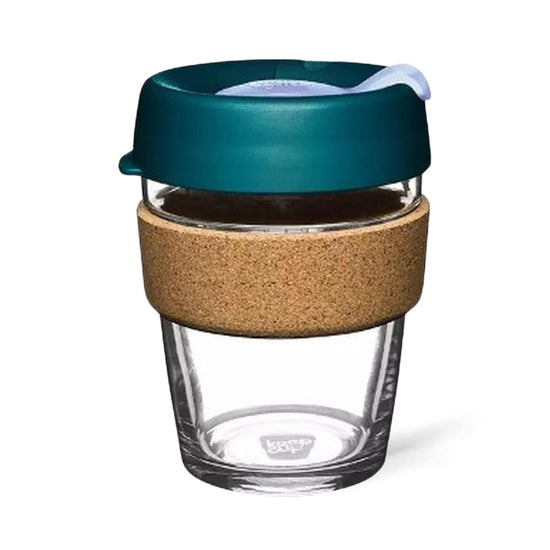 Keepcup Brew Cork Coffee Cups Keepcup Brew 12oz/340ml Glass Coffee Cup With Cork Band - Eventide