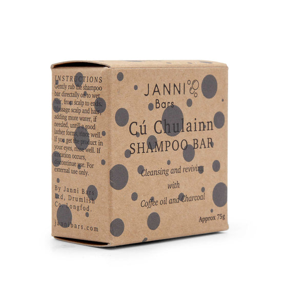 Janni Bars Conditioner Cú Chulainn Shampoo Bar - Coconut, Charcoal and Coffee Oil - Janni Bars