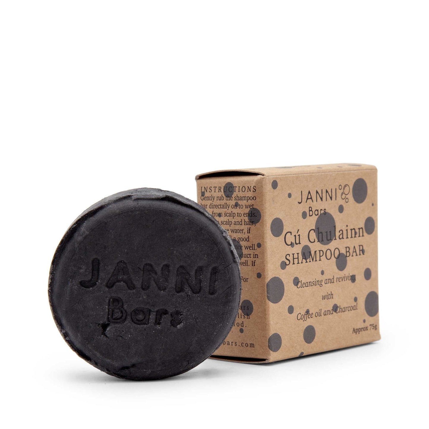 Janni Bars Conditioner Cú Chulainn Shampoo Bar - Coconut, Charcoal and Coffee Oil - Janni Bars