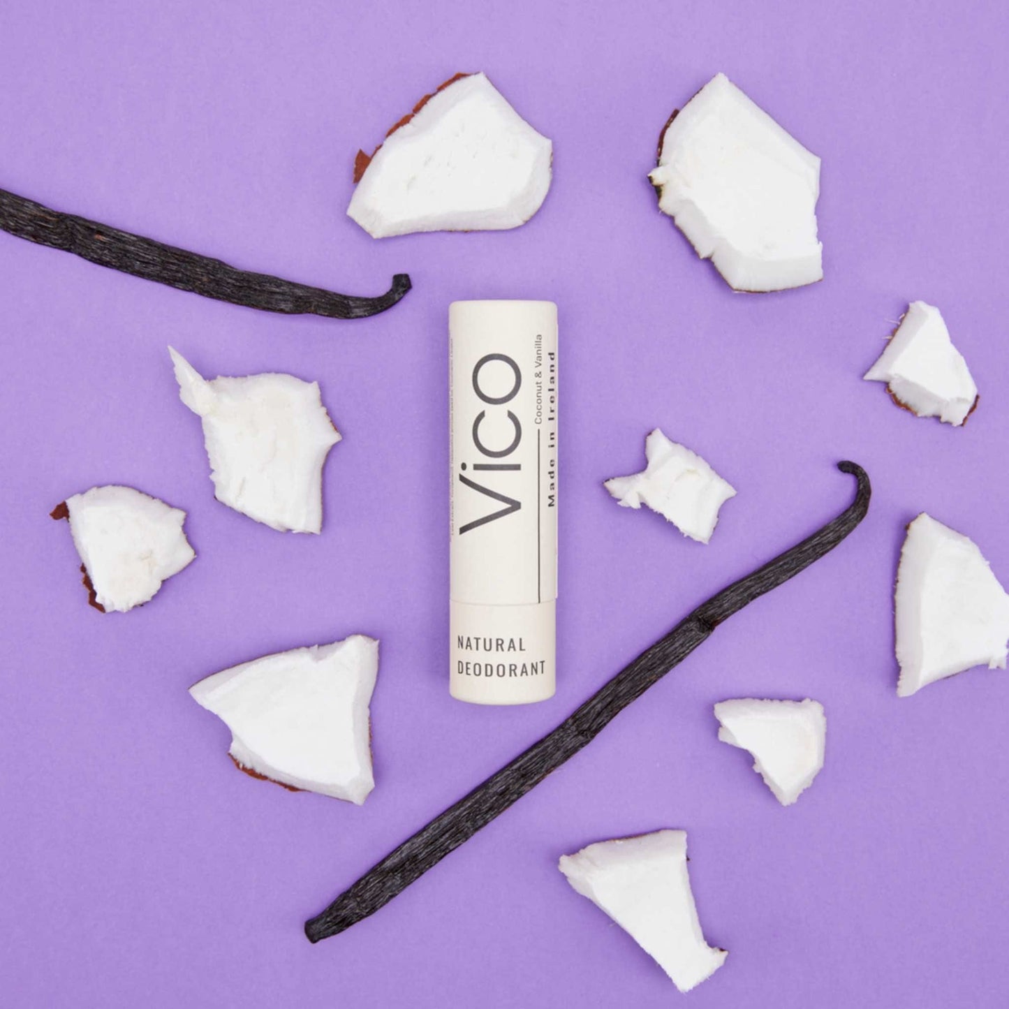 Vico Deodorant Coconut & Vanilla Vico Natural Deodorant Stick Minis - Travel Size - 24hr Odour Protection