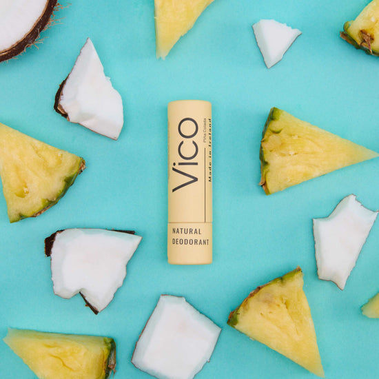 Vico Deodorant Pina Colada Vico Natural Deodorant Stick Minis - Travel Size - 24hr Odour Protection