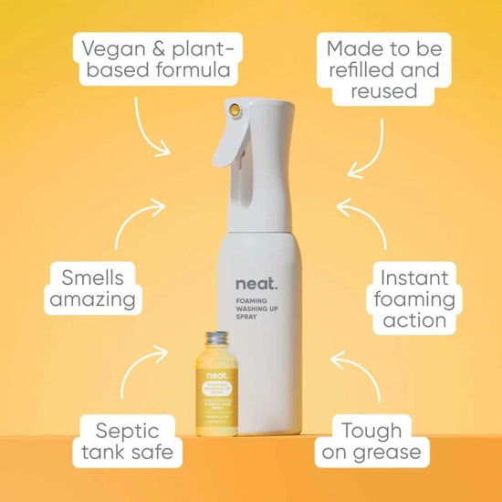 neat. Dishwasher Cleaners Neat Foaming Washing Up Spray - Mango & Fig - Starter Pack