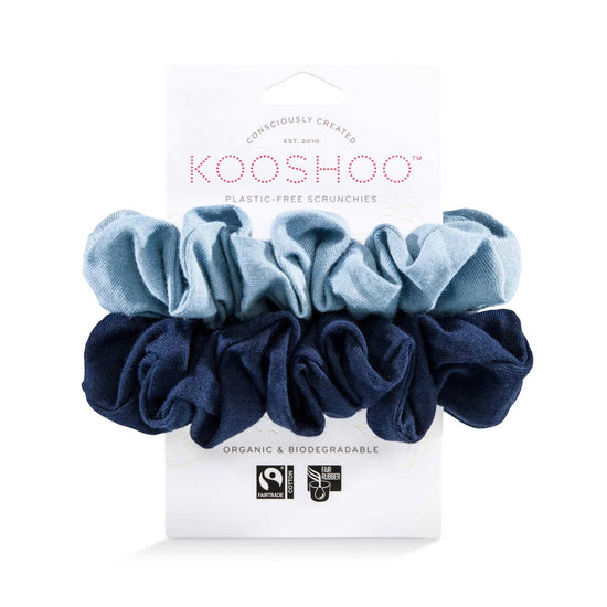 Kooshoo Hair Accessories Evening Sky Plastic-free Hair Scrunchies - 2 pack - KOOSHOO