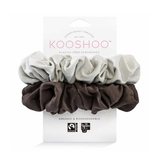 Kooshoo Hair Accessories Moon Shadow Plastic-free Hair Scrunchies - 2 pack - KOOSHOO