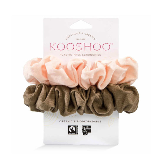 Kooshoo Hair Accessories Plastic-free Hair Scrunchies - 2 pack - KOOSHOO