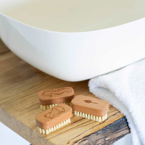 ecoLiving Nail Care Kids Natural Vegan Wooden Nailbrush - EcoLiving