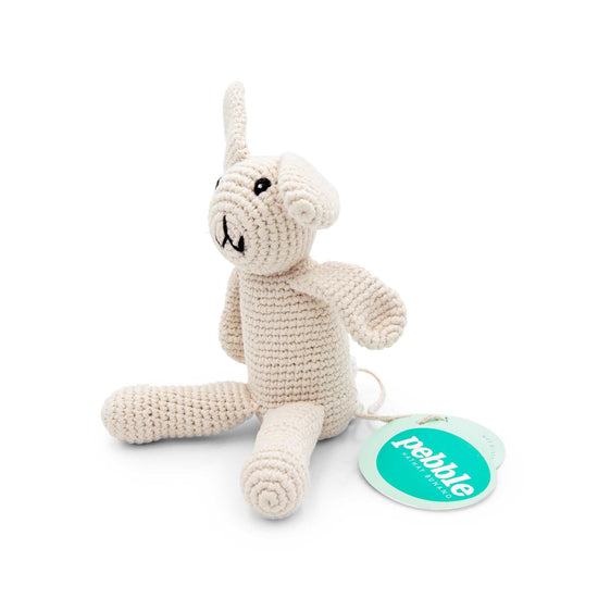 Pebblechild Rattles Fairtrade Crochet Baby Rattle - My First Bunny - Pebblechild