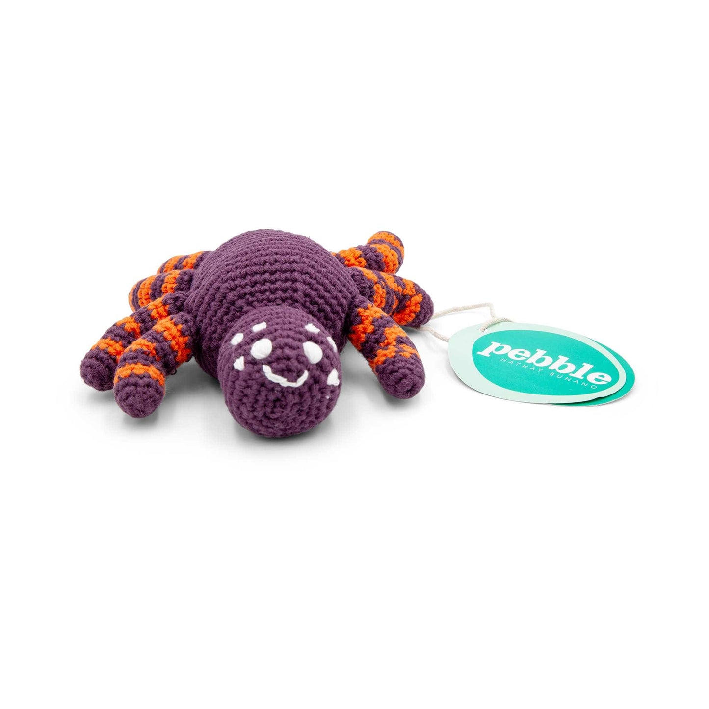 Pebblechild Rattles Fairtrade Crochet Baby Rattle - Spider - Pebblechild