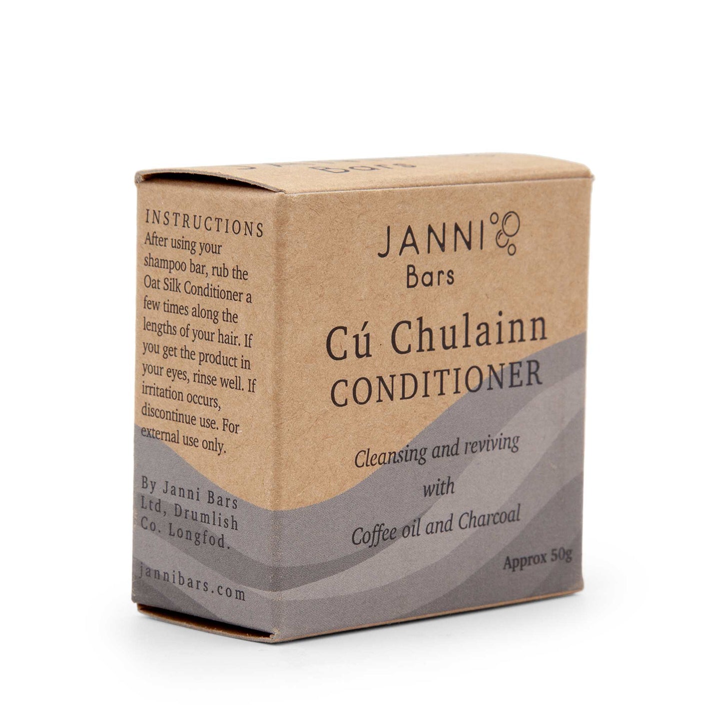 Janni Bars Shampoo Janni Bars Cú Chulainn Conditioner Bar - Coconut Charcoal and Coffee Oil