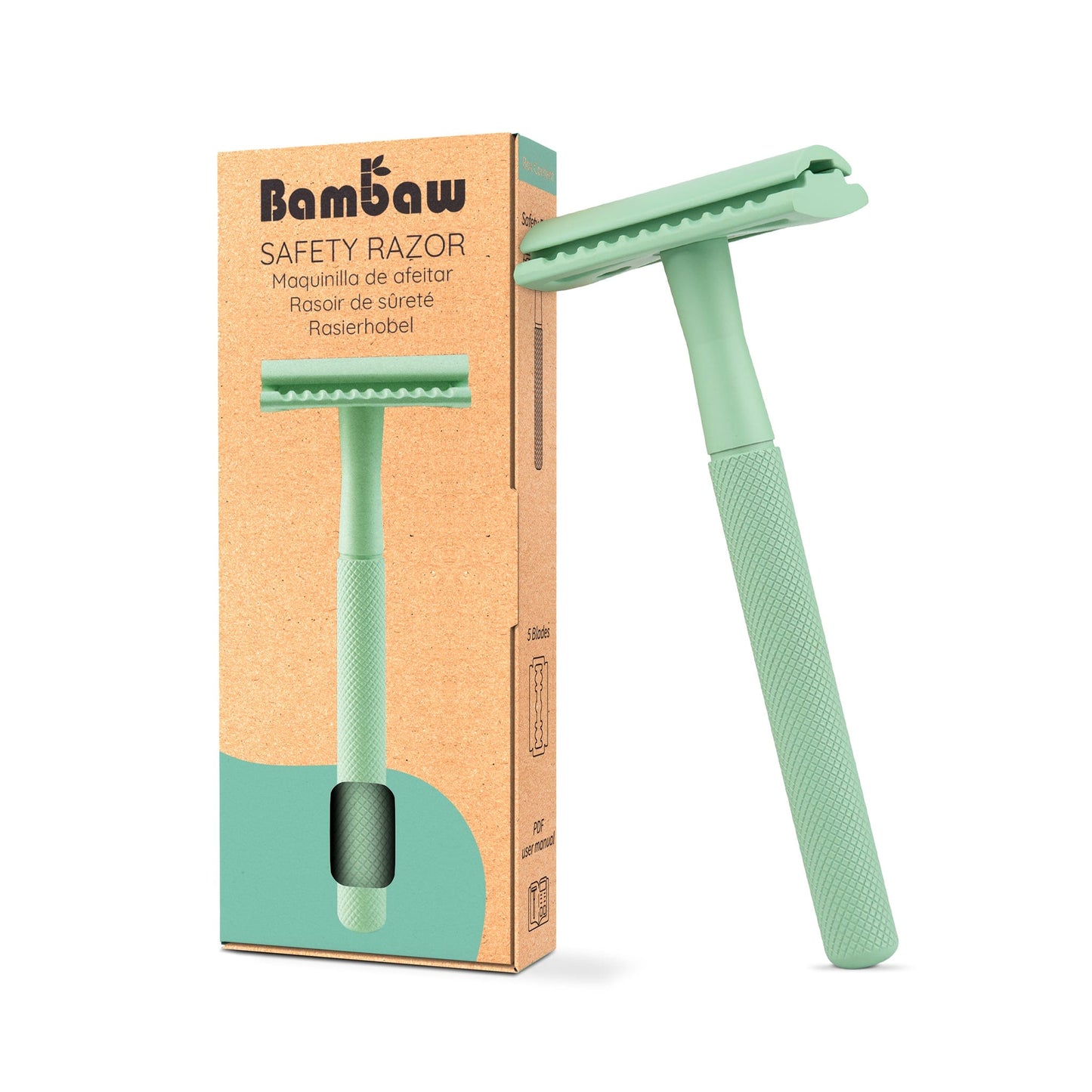 Bambaw Shaving Accessories Mint Green Bambaw Stainless Steel Safety Razor