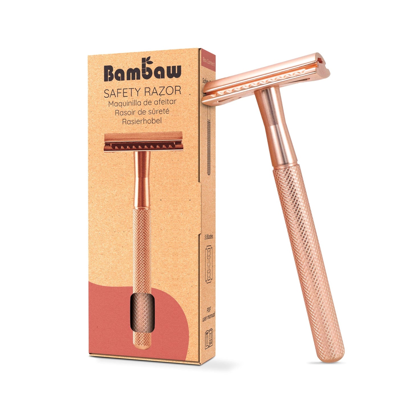 Bambaw Shaving Accessories Rose Gold Bambaw Stainless Steel Safety Razor