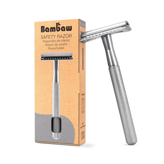 Bambaw Shaving Accessories Silver Bambaw Stainless Steel Safety Razor