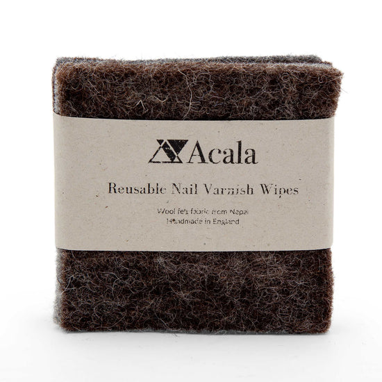 Acala Skin Care Reusable Nail Varnish Remover Pads - Natural Wool Felt - 6 pack