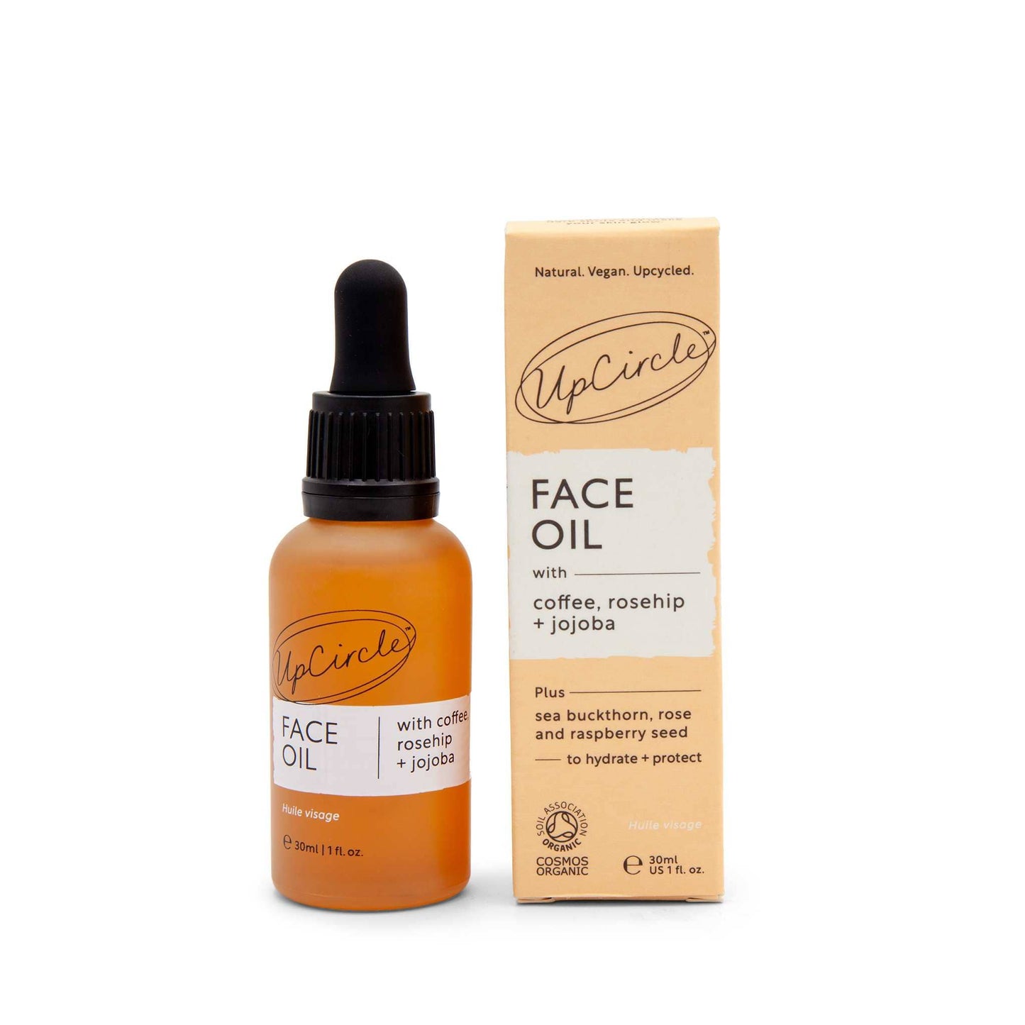 UpCircle Skincare Hydrating Organic Face Oil With Coffee  & Rosehip Oil 30ml - UpCircle Beauty