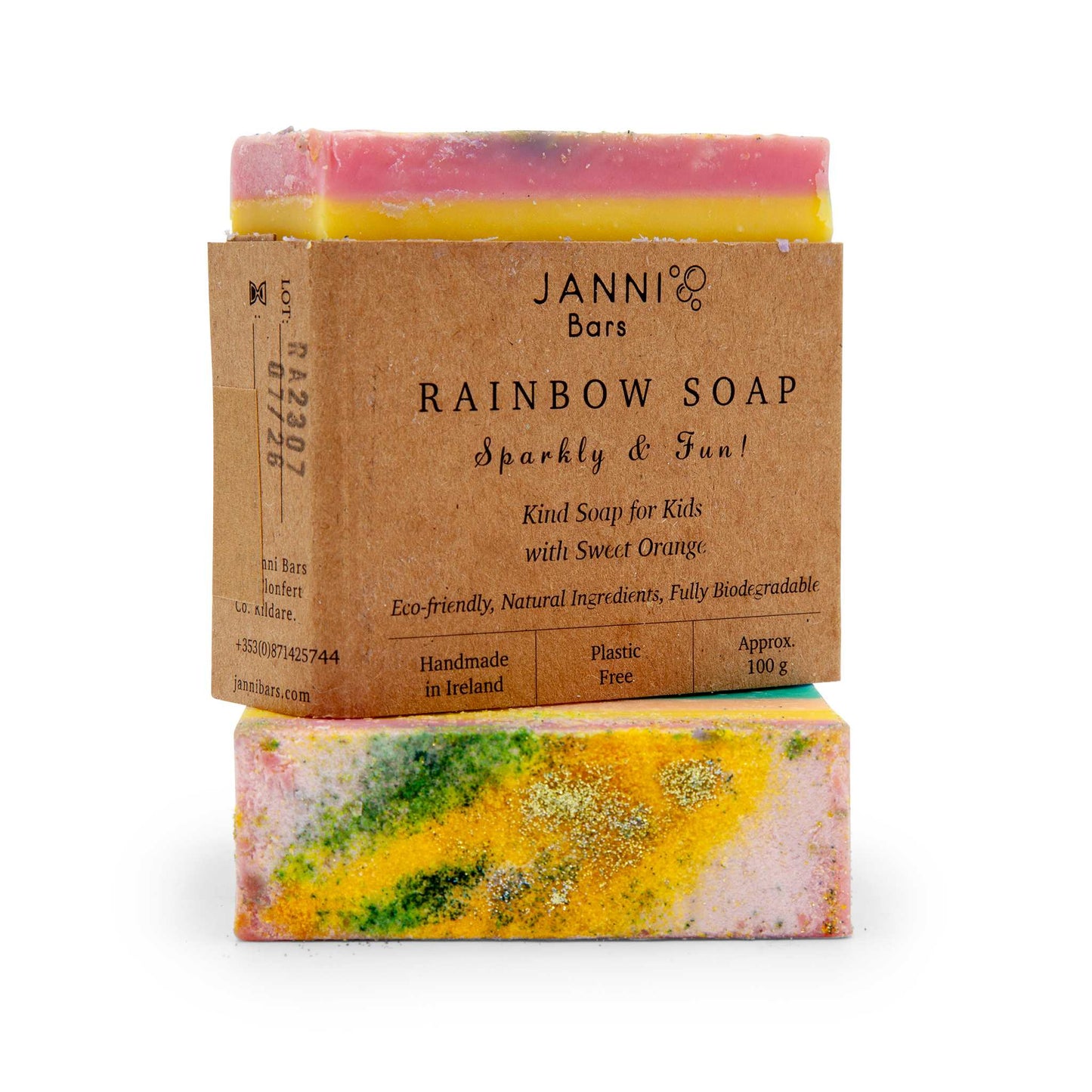 Janni Bars Soap Bród Rainbow Pride Soap - Sweet Orange - Handmade by Janni Bars