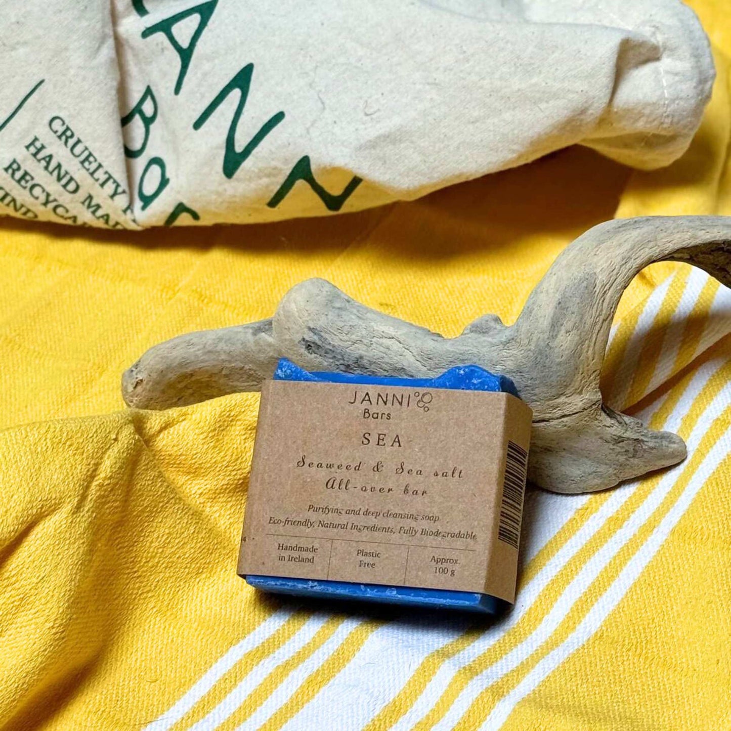 Janni Bars Soap Janni Bars Cold Pressed Soap - Sea- Seaweed & Mint