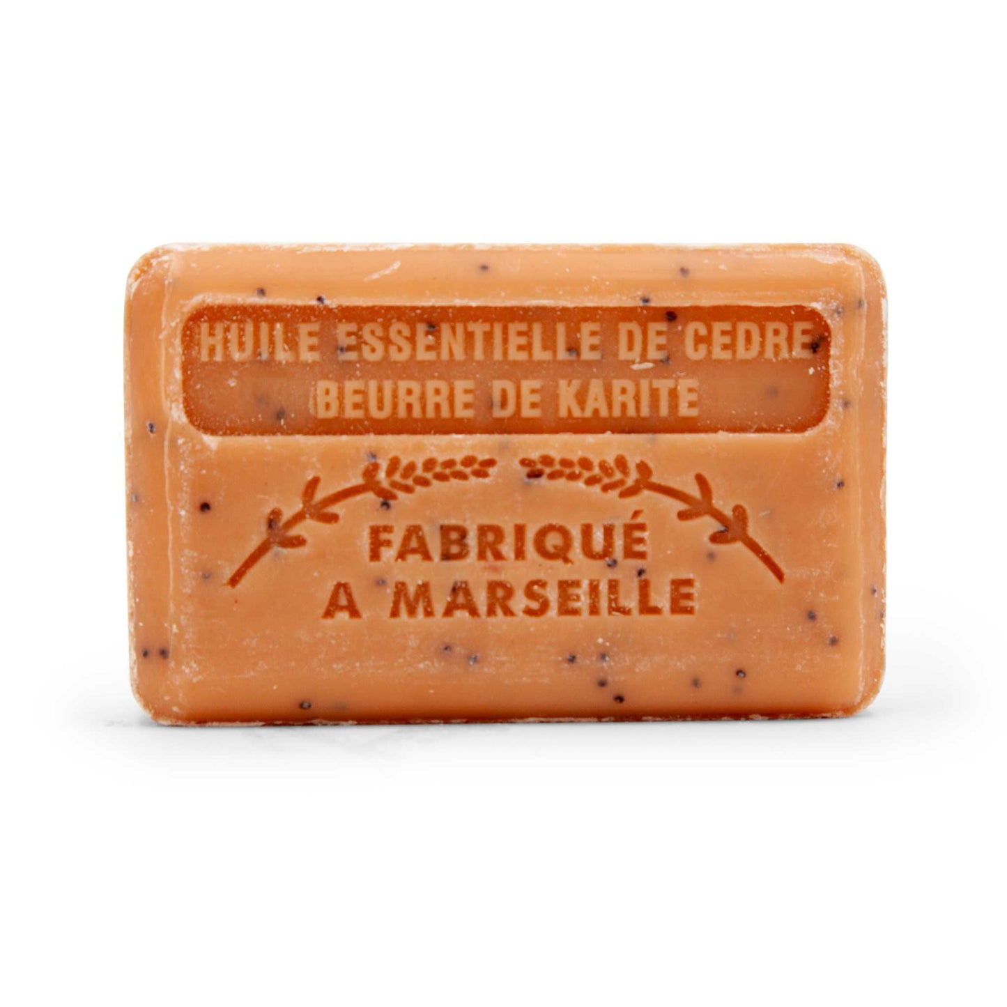 Savon de Marseille Soap Marseille Exfoliating 2-in1 Soap Bar with Organic Shea Butter - 125g - Cedar & Shea Butter