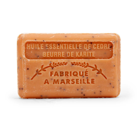 Savon de Marseille Soap Marseille Exfoliating 2-in1 Soap Bar with Organic Shea Butter - 125g - Cedar & Shea Butter