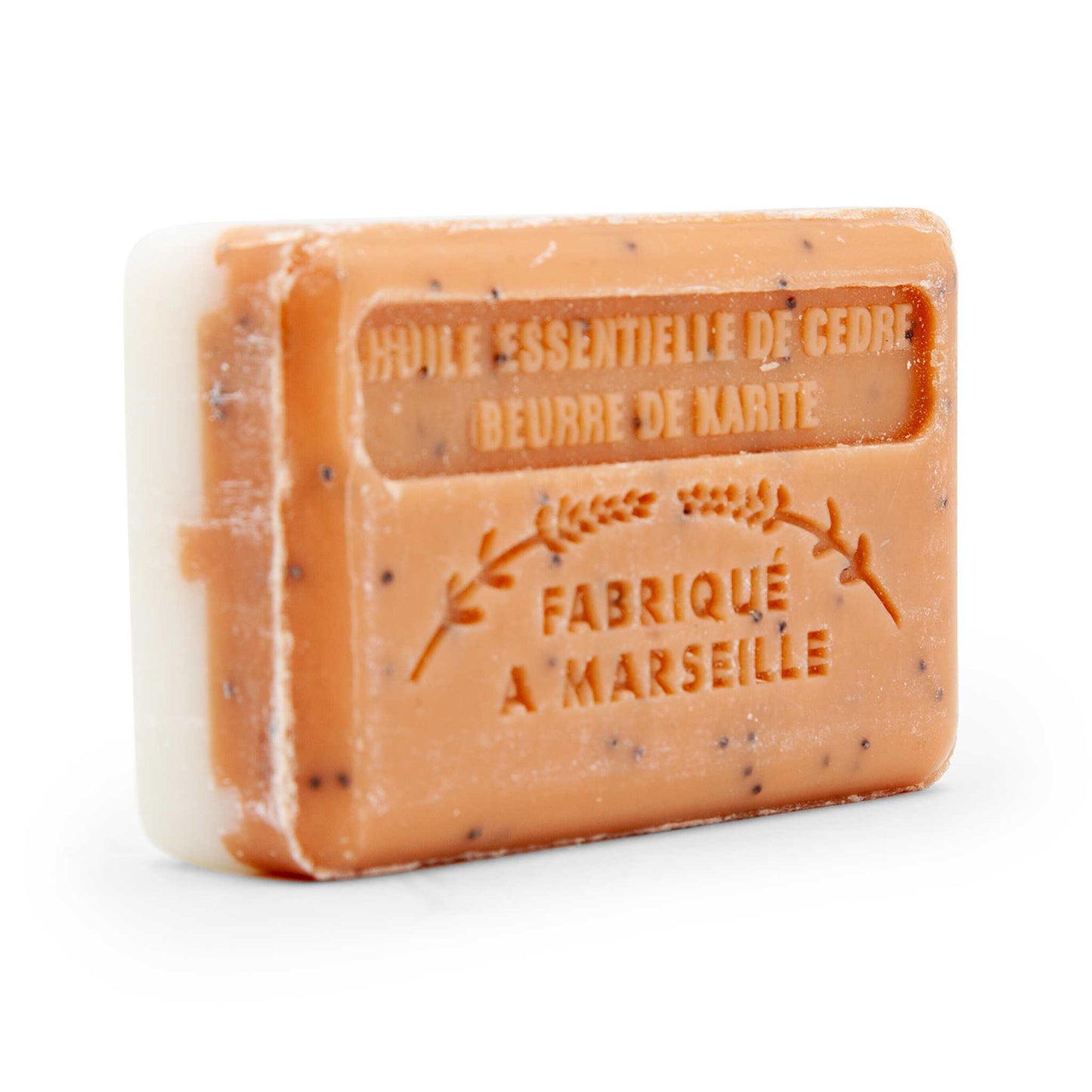 Savon de Marseille Soap Marseille Exfoliating 2-in1 Soap Bar with Organic Shea Butter - 125g - Cedar & Shea Butter