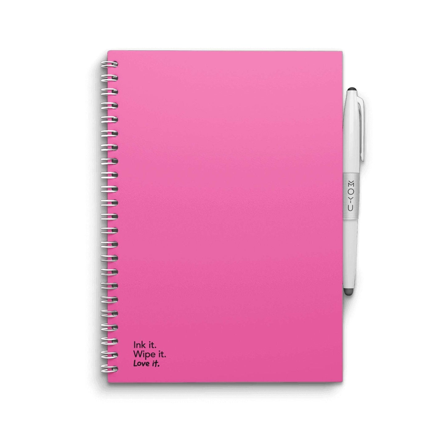 Moyu Stationery Passion Pink Moyu Stone Paper Reusable Notebook A5 - Solid Colours