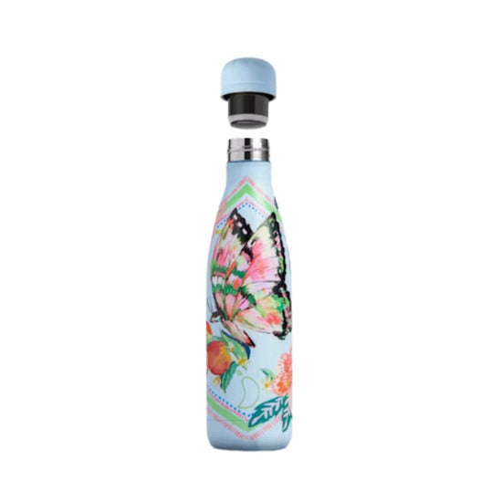 Chilly's Water Bottles Chilly's Reusable Bottle - 500ml, S/Steel,  Tropical Sketchbook Butterfly