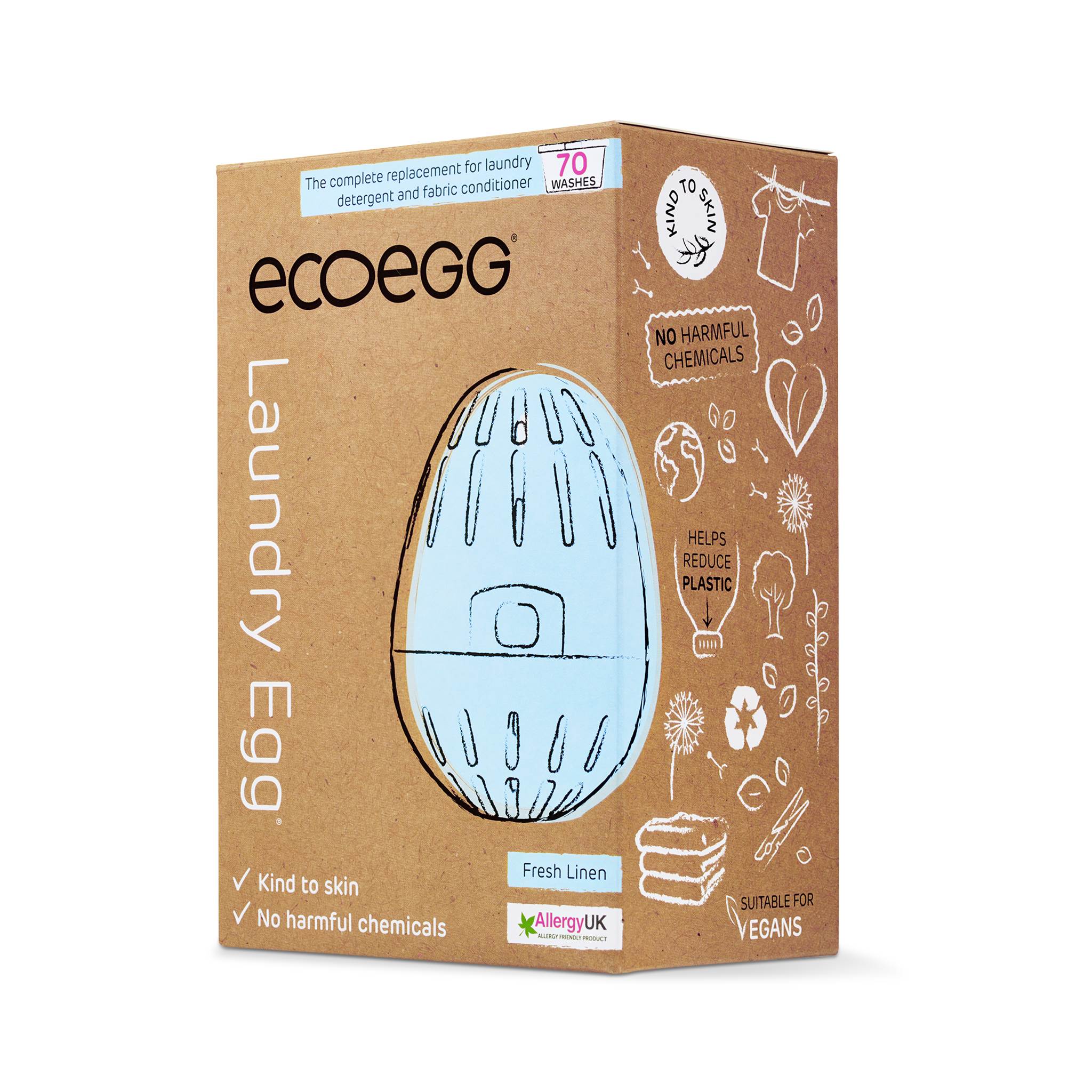 Eco Egg - Laundry Egg - 70 Washes - Fresh Linen – Faerly