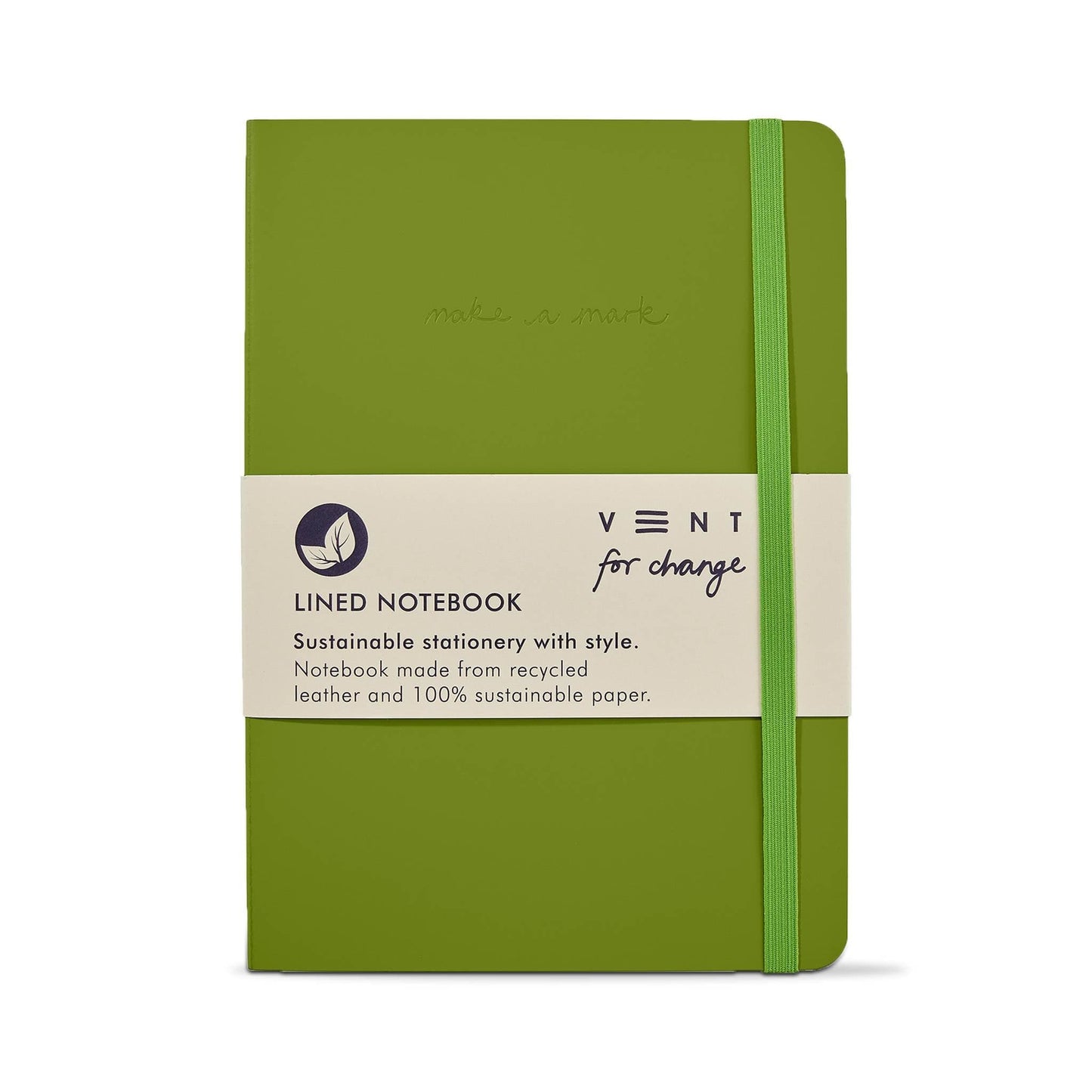 Vent for Change Notebooks & Notepads Recycled Leather A5 Make a Mark Notebooks - Vent for Change - Green