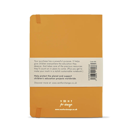 Vent for Change Notebooks & Notepads Recycled Leather A5 Make a Mark Notebooks - Vent for Change - Mustard Yelloe