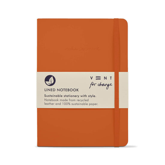 Vent for Change Notebooks & Notepads Recycled Leather A5 Make a Mark Notebooks - Vent for Change - Mustard Yelloe