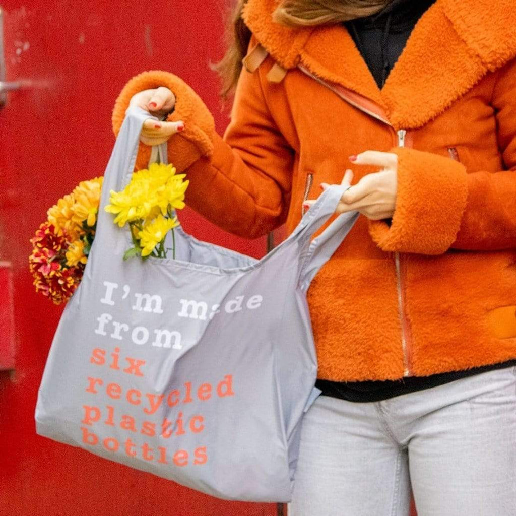 Orange & Green Mini - 100% recycled reusable bag by Kind Bag in Happy Zero  Waste