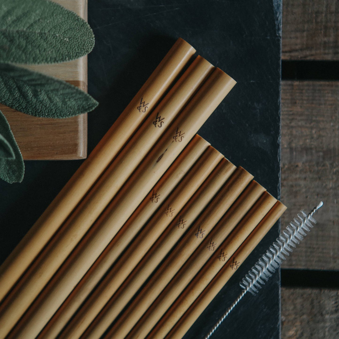 Wild & Stone Straws Reusable Drinking Straws - Bamboo - 10 Pack - Wild & Stone